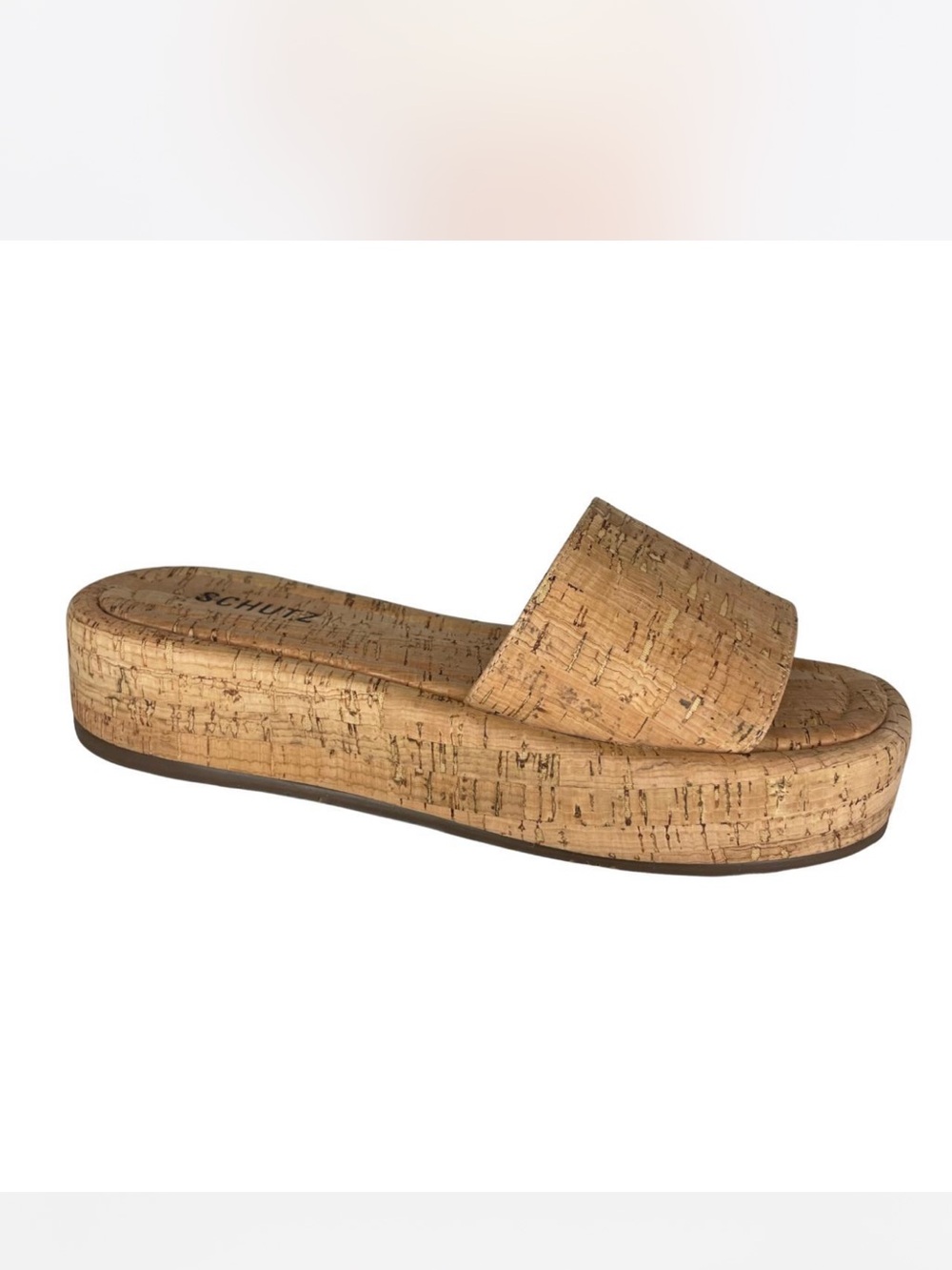 NEW SCHUTZ Yara Cork Platform Sandals - Size 8.5 | Color: Tan